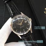 Replica Omega Seamaster Automatic Black Dial Silver Bezel Watch